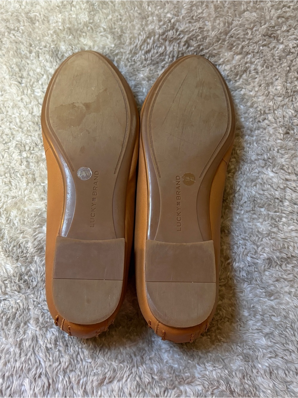 Lucky Brand Cognac Leather Ballet Flats - Picture 6 of 11